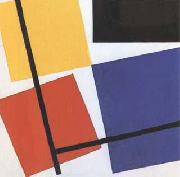 Theo van Doesburg Simultaneous Counter-Composition (mk09) Sweden oil painting artist